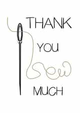 thanks sew Thank You Card 5114 created by CushoPeas