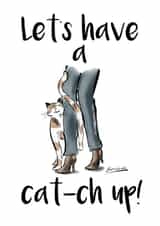 cat catch Thinking of you Card 28290 created by Beresfordo