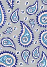 blue paisley Just because Card 6188 created by 1790 Cards