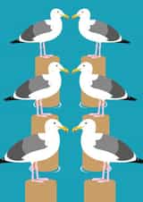 Seagull sea Just because... Card 6189 created by 1790 Cards