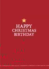 birthday Typographic Christmas Card 3658 created by Zoe Brennan