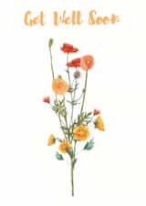 flower bouquet Get Well Card 6046 created by Katherine Blower