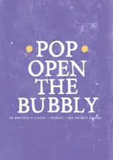 Pop open the bubbly card created by Zoe Brennan