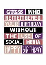 Funny Birthday Card - Social Media created by SixElevenCreations