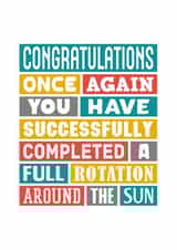 Birthday Card For Friend - Another Rotation Around The Sun created by SixElevenCreations