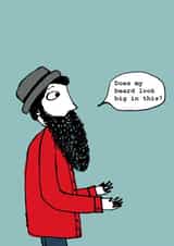 man beard Humour Card 5178 created by Corrina Rothwell