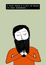 man beard Humour Card 5179 created by Corrina Rothwell