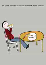 Funny Birthday Card - Cheese created by Corrina Rothwell