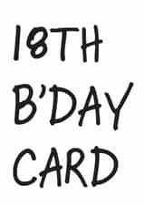 18th birthday Birthday Card 6361 created by So Yeah Stuff