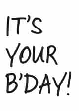 birthday typography Birthday Card 28673 created by So Yeah Stuff