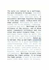 Marriage advise - wedding card created by Coulson Macleod