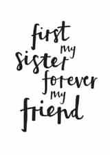 sister family Love & Friendship Card 4989 created by Art + Ace Studio