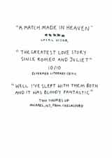 Critics reviews of perfect couple created by Redback Cards