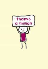 thanks thankyou Thank You Card 6470 created by Redback Cards