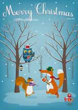 woodland xmas Christmas Card 22301 created by Jon Higham