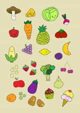 vegetable veg Just because Card 24221 created by Silvina De Vita