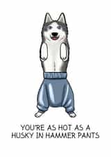hot husky Valentines Day Card 26351 created by Tessa Cheung