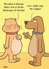 Cat Dog Humour Card 6752 created by Nick Hannaford-Hill