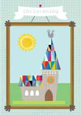 christening card, christening, church, pretty and traditional created by Kali Stileman