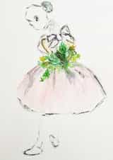 Girl Ballerina Just because Card 22570 created by Adeeba Faheem