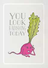 Pun Birthday Card - You look Radishing! created by Tami Boyce