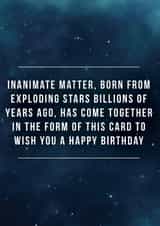 Space Universe Birthday Card 6822 created by Inspire Inc