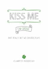 kiss me Saint Patricks Day Card 4554 created by Prairie Chick Prints