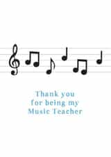 music teacher Thank You Card 6825 created by Let's Dream