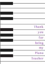 piano teacher Thank You Card 6826 created by Let's Dream