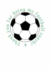 football coach Thank You Card 6827 created by Let's Dream