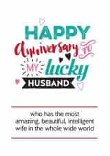 forhusband aniversary Anniversary Card 5064 created by Silly Prints