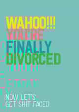 divorce divorced Congratulations Card 5068 created by Silly Prints
