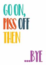 Bye then leaving card created by Silly Prints