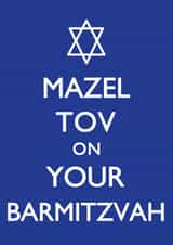 barmitzvah mazeltov Faith Cards Card 6416 created by Mazeltov Greetings