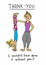 thanks yoga Thank You Card 4630 created by Che Dyer