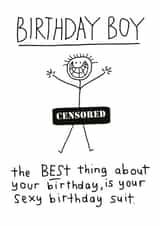 birthday boy Birthday Card 4631 created by Che Dyer