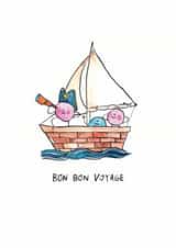Cute Leaving Card - Sweet Pun - Bon Bon Voyage created by Jelly Armchair