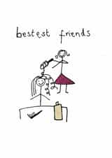 friends friendship Love & Friendship Card 6051 created by Greetings by Nibby Williams