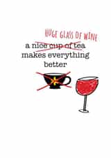 wine drink Thinking of you Card 5344 created by Frankie Whistle