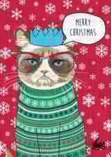 Grumpy cat meme Christmas card created by Rose Hill Designs