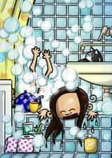 bath bathtub Card 29081 created by Mara's Rainy Days