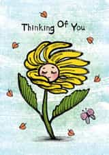 ThinkingOfYou Flowers Thinking of you Card 1499 created by Happy Nut Creations