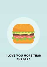 burger food Valentines Day Card 29280 created by Luke Shepherd