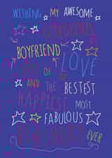 Happy Birthday Gorgeous Boyfriend - Love You - Birthday Card created by Love and Happy Stuff