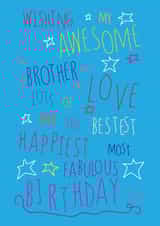 Happy Birthday Gorgeous Brother - Love You - Birthday Card created by Love and Happy Stuff