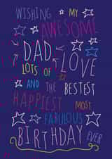 Happy Birthday Gorgeous Dad - Love You - Birthday Card created by Love and Happy Stuff