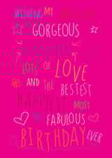 Happy Birthday Gorgeous Daughter - Love You - Birthday Card created by Love and Happy Stuff