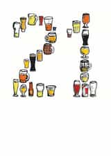 21 birthday Birthday Card 6995 created by A Ray of Sunshine Cards