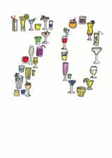 70th 70 Birthday Card 7004 created by A Ray of Sunshine Cards