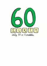 60 60th Birthday Card 7009 created by A Ray of Sunshine Cards